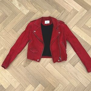 Iro red leather jacket size 38 mint condition